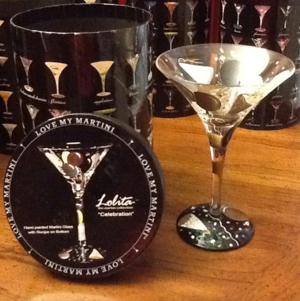 NIB Retired Lolita Martini Glass Celebration